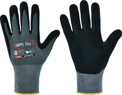 OPTIFLEX Handschuhe OPTIMATE Größe 8 grau/schwarz EN 420, EN 388 PSA-Kategorie II