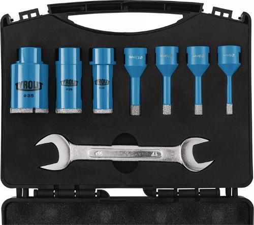 TYROLIT Fliesenbohr-Set DDT 8-teilig Ø 6, 8, 10, 12, 20, 25, 35 mm Schaft M14