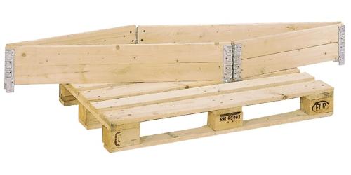 TRANSPAK Palettenaufsatzrahmen L1200xB800 mm 4 Scharniere Nutzhöhe 200 mm Nadelholz