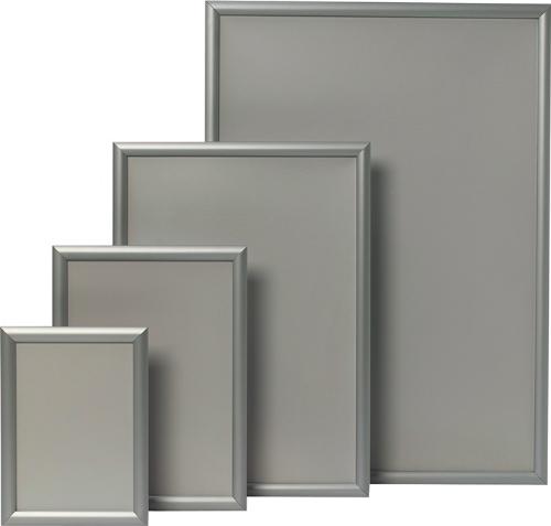 WSM Klapprahmen Plakatmaß DIN A1 Klemmprofil 24 mm silberfarbig eloxiert