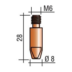 trafimet Stromdüse Draht-Ø 1 mm M 6 Länge 28 mm E-Cu