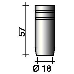 trafimet Gasdüse zylindrisch 18 mm passend für ERGOPLUS 25