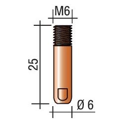 trafimet Stromdüse Draht-Ø 1,2 mm M 6 Länge 25 mm E-Cu
