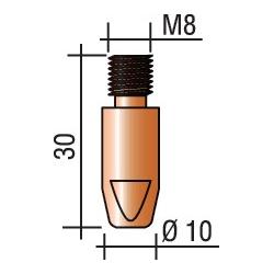 trafimet Stromdüse Draht-Ø 1,2 mm M 8 Länge 30 mm E-Cu