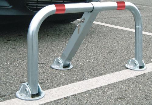 urbanus Sperrbügel Höhe über Flur 450 mm silber, mit roten Reflexstreifen Ø 55/50 mit Profilzylinder