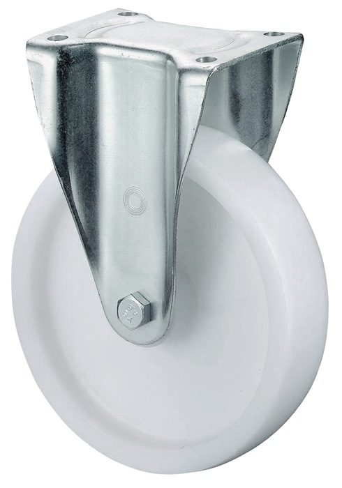 BS Rollen Schwerlast-Bockrolle Rad-Ø 150 mm Tragfähigkeit 600 kg Kunststoff Platte L138xB110 mm