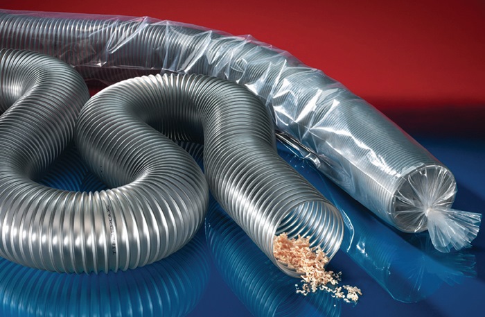 NORRES Absaug- und Gebläseschlauch TIMBERDUC® PUR 531 AS Innen-Ø 120 mm Außen-Ø 128,00 mm 4 mm Länge 10 m