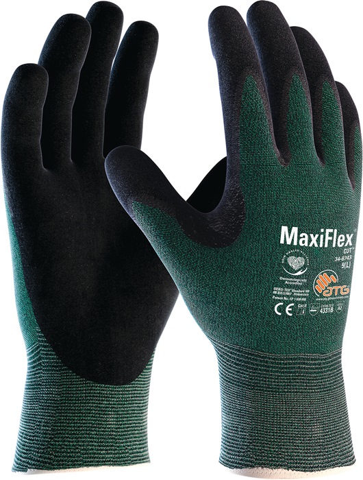 ATG Schnittschutzhandschuhe MaxiFlex® Cut™ 34-8743 HCT Größe 10 Nitril-Mikroschaum, silikonfrei