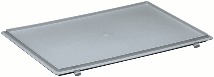 Lockweiler Scharnierdeckel Polypropylen L300xB200mm grau für Transportstapelkasten