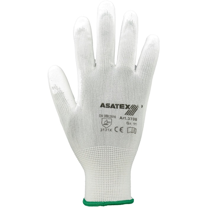 ASATEX Handschuhe Größe 10 weiß EN 388 PSA-Kategorie II