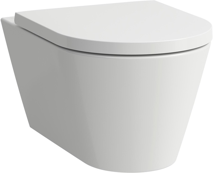 LAUFEN Wand-WC KARTELL spülrandlos, Tiefspüler weiß spülrandlos