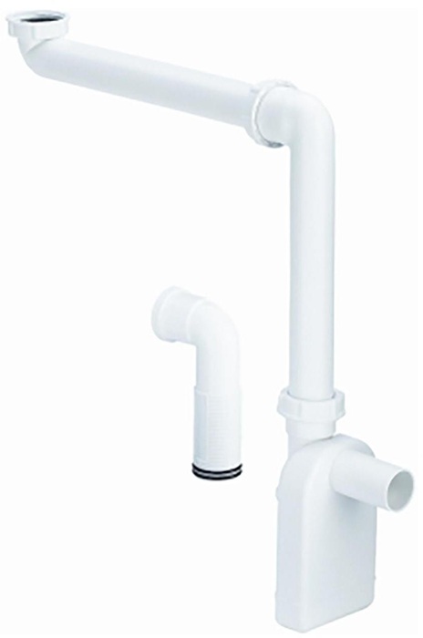 LAUFEN Siphon mit Teleskopanschlussrohr DN 32, Kunststoff, weiß
