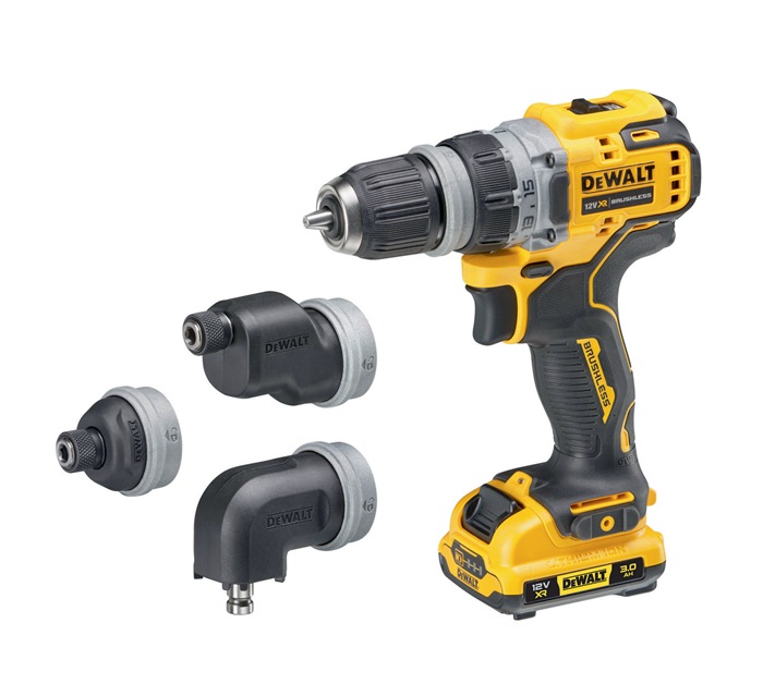 DeWALT Akku-Bohrschrauber DCD703L2T-QW 12V Drehmom. hart/weich 57,5/25,5Nm Drehz.0-425/1500 1/min m.2Akkus 3Ah