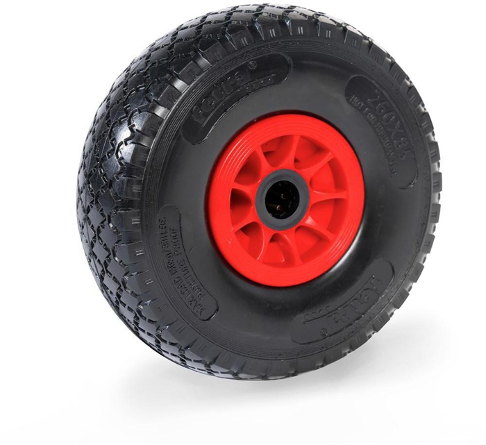 FETRA Polyurethanreifen 70602 Rad-Ø 260 mm Tragfähigkeit 150 kg PU-Bereifung, Kunststoff-Felge PU Block