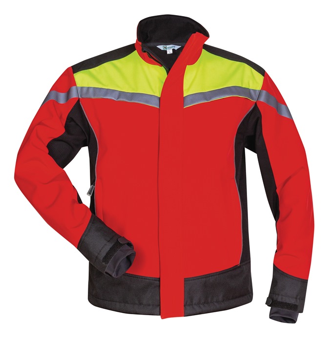 elysee Waldarbeiter-Softshelljacke ESCHE Größe L rot/gelb/schwarz