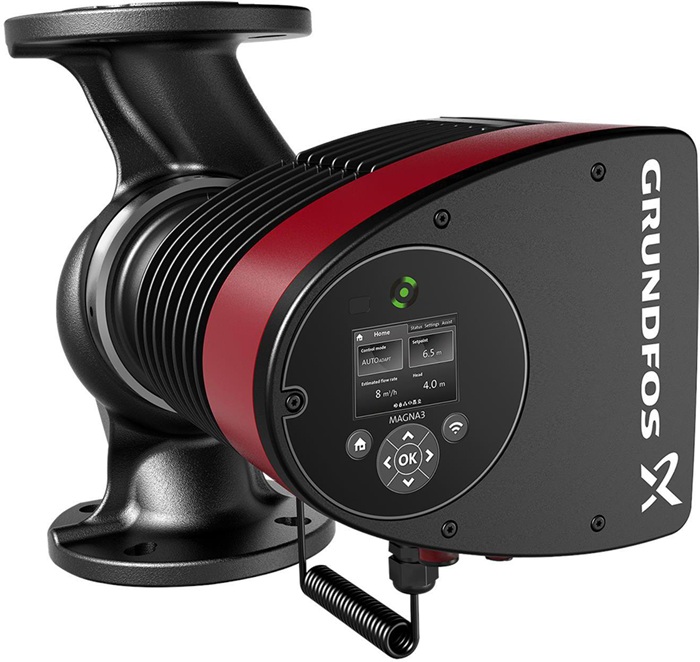 Grundfos Heizungsumwälzpumpe MAGNA3 F Flansch, 230 V, PN 6/10 Typ 32-120 F, DN 32, 220 mm