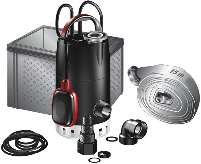 Grundfos Hochwasser-Komplettpaket MULTIBOX 230 V, 10 m Kabel CC 7 A1, 0,38 kW