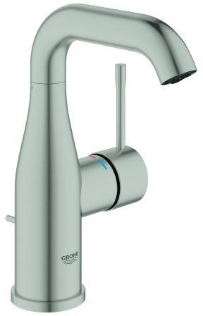 GROHE Einhand-Waschtischbatterie ESSENCE M-SIZE DN 15, schwenkbarer Auslauf supersteel