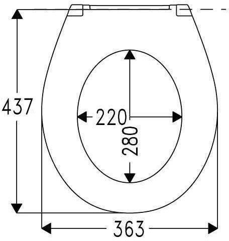 HAMBERGER WC-Sitz Lago mit Edelstahl-FastFixmutter B0302Y weiß
