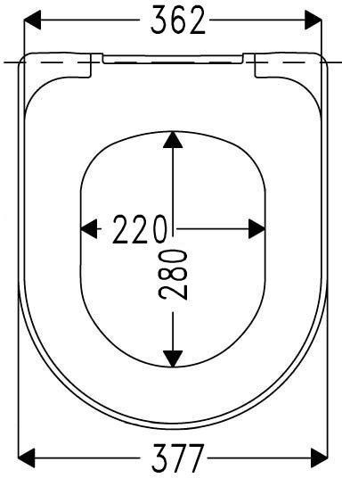 HAMBERGER WC-Sitz Tube SoftClose Premium mit Edelstahl-Klappdübel C4302G weiß