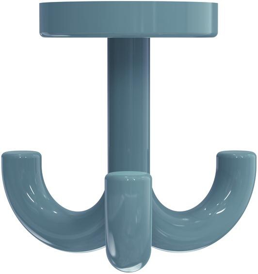HEWI Dreifachhaken mit Gegenplatte Serie 477 für Platten bis 15mm aquablau für Platten bis 15 mm aquablau