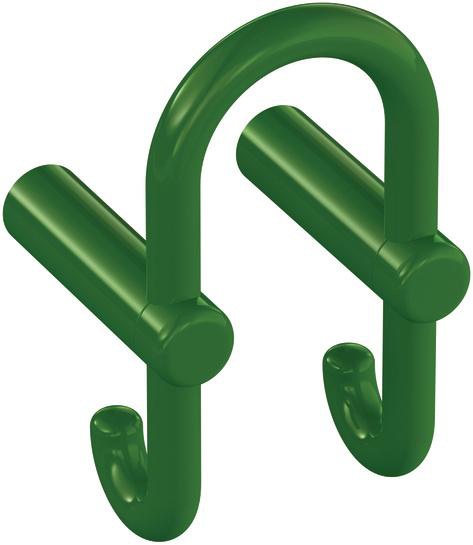 HEWI Garderobendoppelhaken Serie 801 Haken nach hinten maigrün