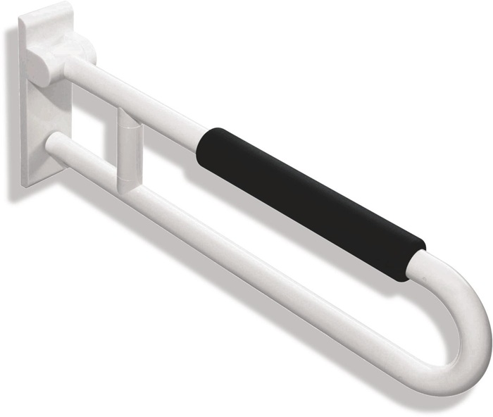 HEWI Stützklappgriff Serie 801 mit Armpolster, d= 33 mm 900 mm rubinrot