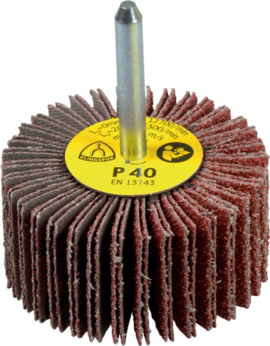 KLINGSPOR Fächerschleifer KM 613 Ø50xH20mm Körnung 40 Korund Schaft-Ø 6 mm