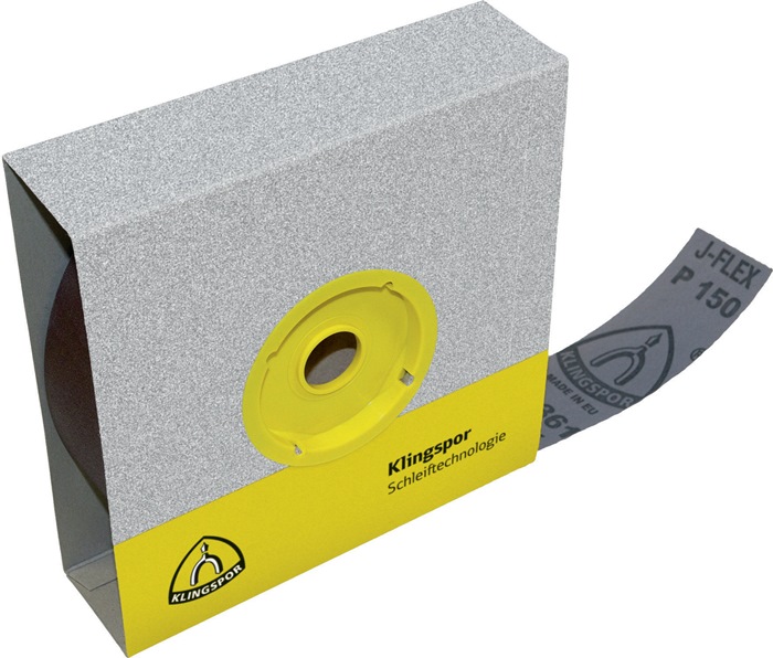 KLINGSPOR Schleifgeweberolle KL 361JF 25 mm Körnung 220 für Metall Korund