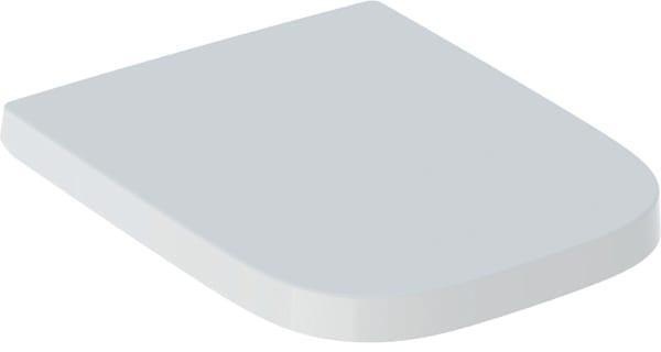 Geberit WC-Sitz Renova Plan m Absenkautomatik und Quick-Release weiß x eckiges Design, QuickRelease, teilgeschl