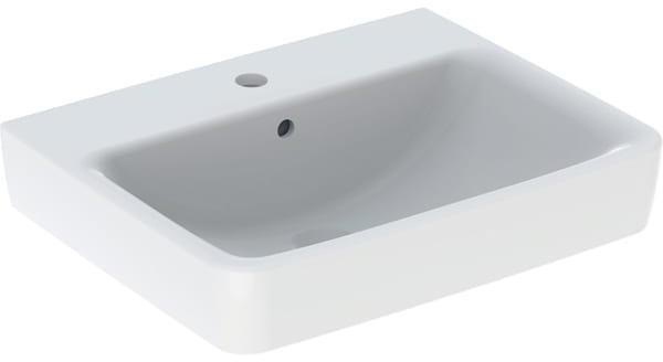 Geberit Waschtisch Renova Plan mit Hahnloch, mit Überlauf 550 x 440 mm weiß