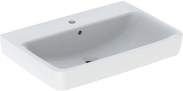 Geberit Waschtisch Renova Plan mit Hahnloch, mit Überlauf 700 x 480 mm weiß