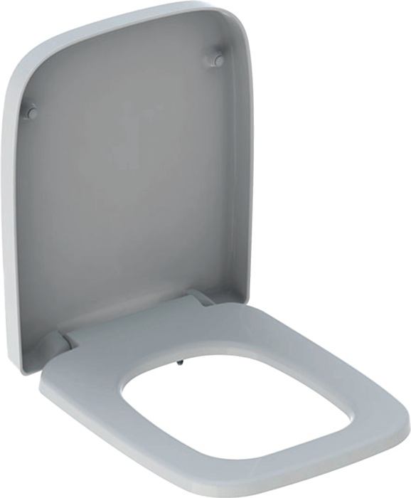 Geberit WC-Sitz Renova Plan mit Deckel Scharniere: Messing, verchromt weiß