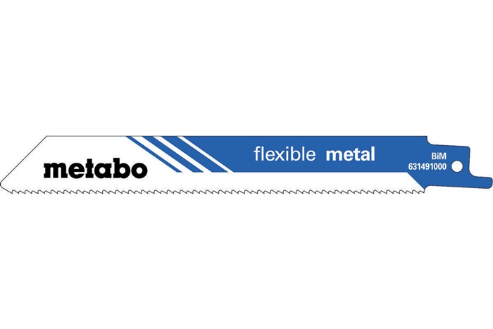 metabo Säbelsägeblätter flexible metal L.150mm Dicke 0,9mm ZAhnteilung1,8mm Bi-Metall geschränkt gefräst f.Bleche/Rohre/Profile