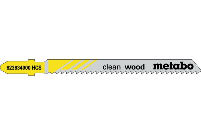 metabo Stichsägeblätter clean wood Nutz-L.74mm ZAhnteilung2,5mm HCS Zähne geschliffen f.Hartholz/Weichholz/Tischlerplatten