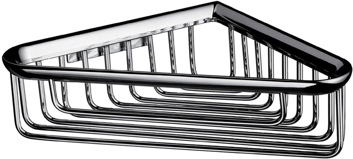 EMCO Eckschwammkorb system 2 tief, verdeckte Wandbefestigung, abnehmb chrom