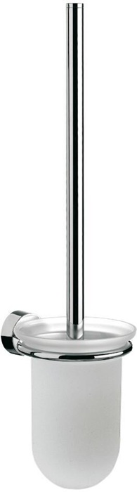 EMCO Toilettenbürstengarnitur rondo 2 Behälter Kristallglas satiniert, Bürsten chrom