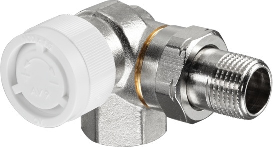 Oventrop Thermostatventil Baureihe AV 9 M 30 x 1,5, PN 10, Winkel-Eck links, DN 15