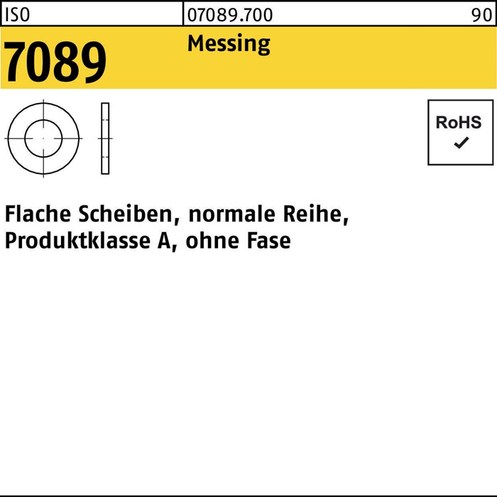 BUFAB Unterlegscheibe ISO 7089 o.Fase 2 Messing
