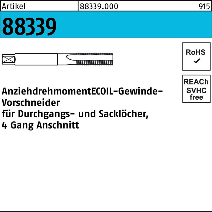 AMECOIL Gewindevorbohrer R 88339 M 24 Stahl