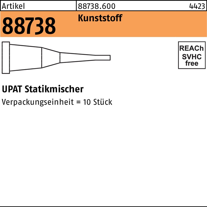 UPAT Statikmischer R 88738 UPM 44 - SM Kunststoff