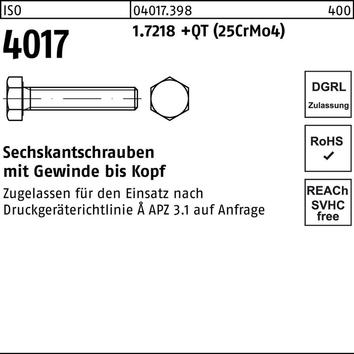 BUFAB Sechskantschraube ISO 4017 VG M 24 x 30 1.7218 +QT (25CrMo4)