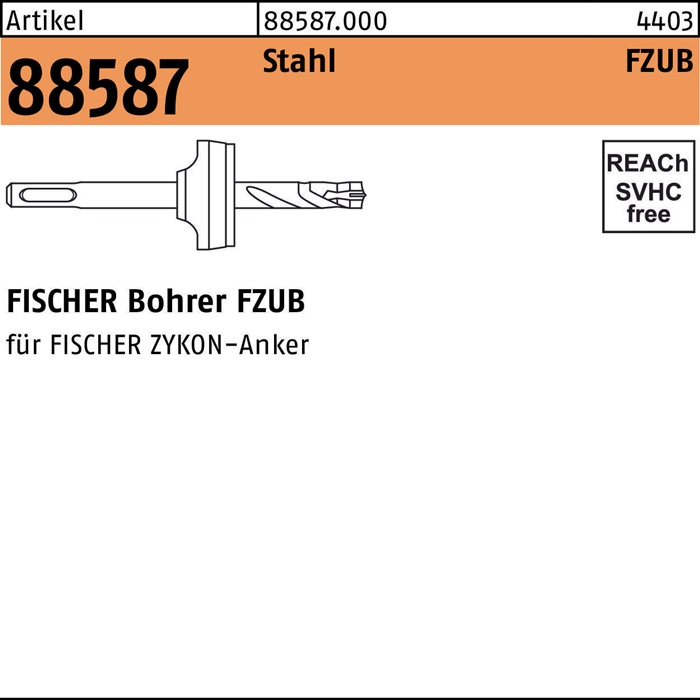 fischer Bohrer R 88587 FZUB 22 x 100 Stahl