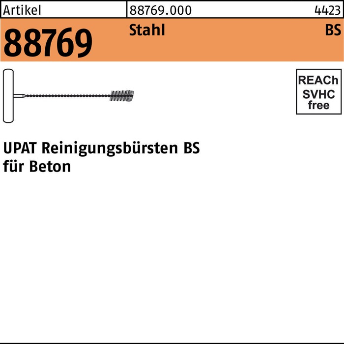 UPAT Reinigungsbürste R 88769 UMV VARIO BS 8 - F. M 6 Stahl Reinigungsbürsten BS für Beton