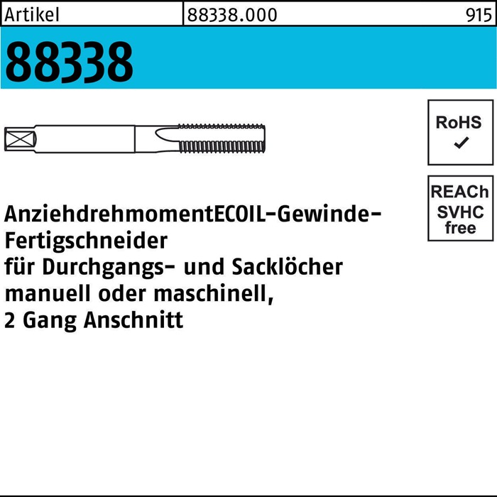 AMECOIL Gewindefertigbohrer R 88339 M 18 Stahl
