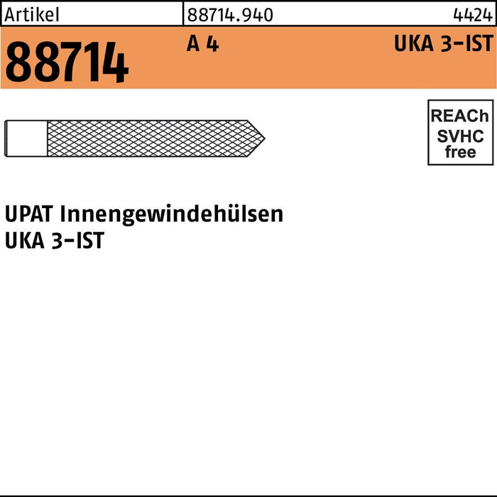 UPAT Innengewindehülse R 88714 UKA IST M 8 A 4