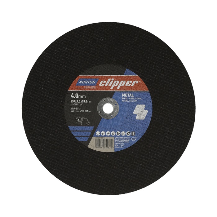 NORTON CLIPPER Trennscheibe D350x4,0mm Typ 41 Metall Bohrung 20 mm