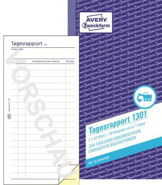 AVERY Zweckform Bauformular nicht selbstdurchschreibend 1 Durchschlag 2 x 50 Bl.