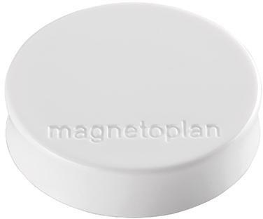 magnetoplan Magnet ® Ergo Medium 30 x 8 mm (D. x H) 30mm 0,7kg Kunststoff/Ferrit weiß 10 St./Pack.