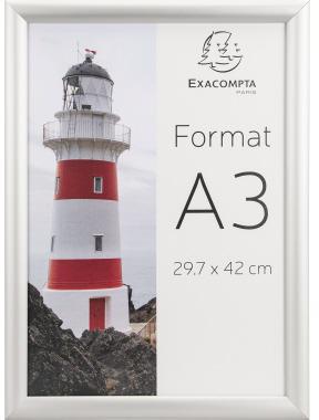EXACOMPTA Bilderwechselrahmen Office 32,7 x 45 x 1,2 cm (B x H x T) DIN A3 Aluminium alu